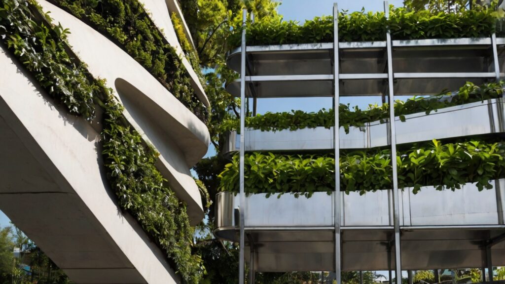 Jardin vertical de tubos de acero inoxidable